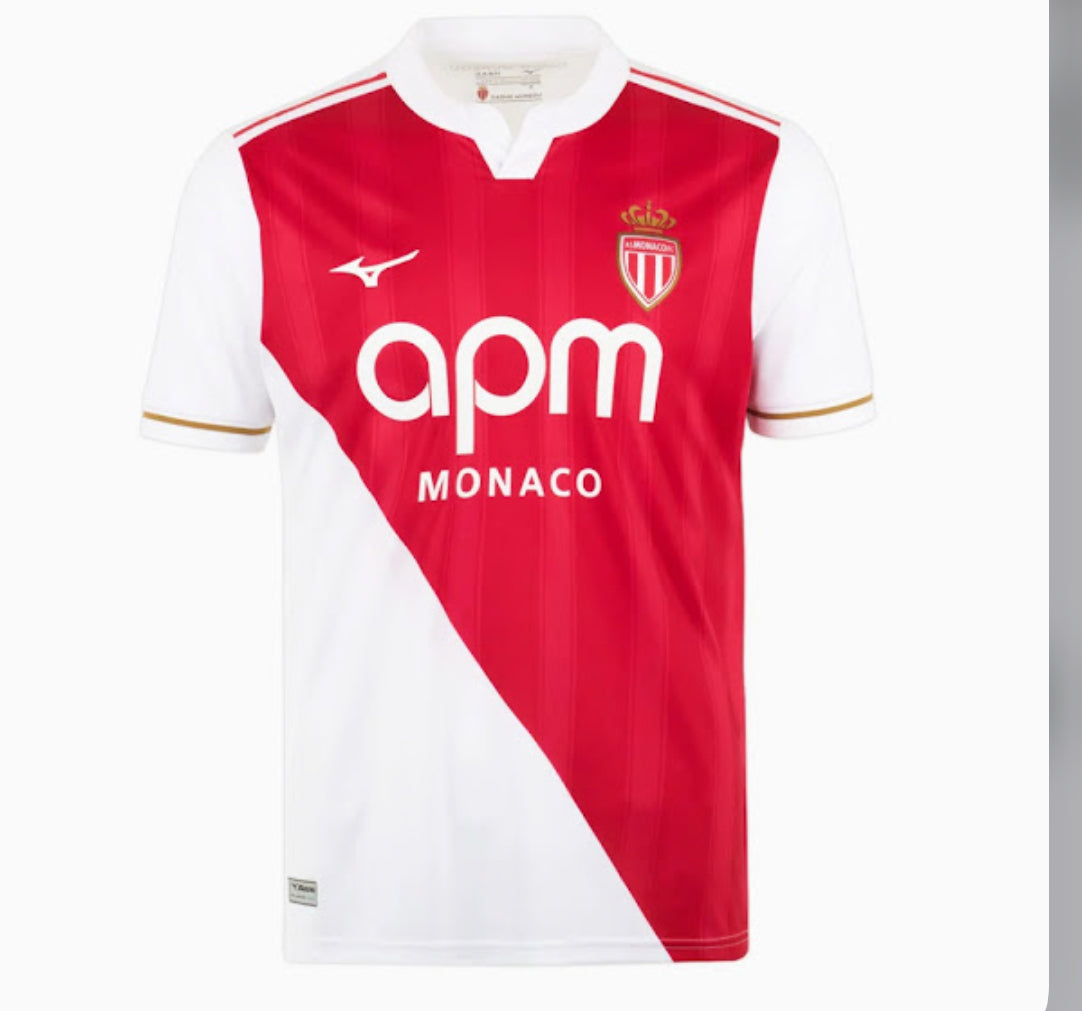 Mizuno 25/26 AS Monaco home jersey