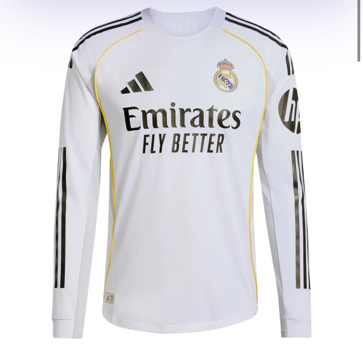 Adidas 25/26 Real Madrid Home  Long Sleeve